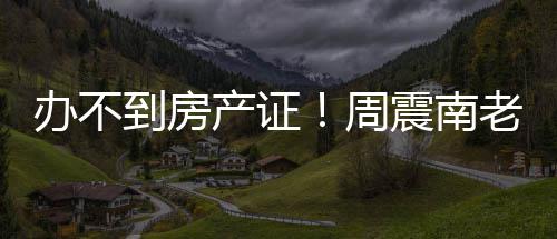 办不到房老赖周震南再曝产证开发父亲小区缺陷