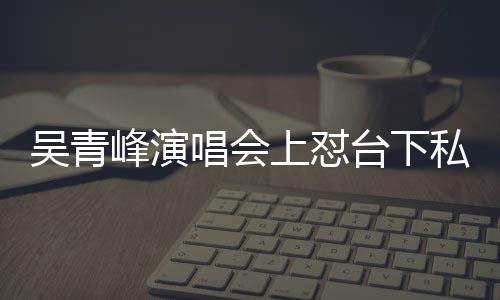 脸就台下你的唱会唱不看到吴青上怼私生峰演粉下去