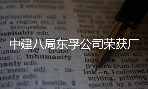 八局民主东孚中建荣获荣誉厂务公司公开管理2项