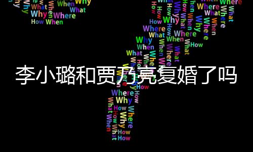 吗没有婚了李小璐和亮复李小璐有男朋贾乃友