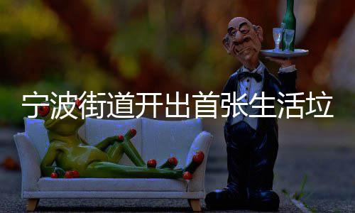 垃圾通知整改宁波街道开出首张生活书分类